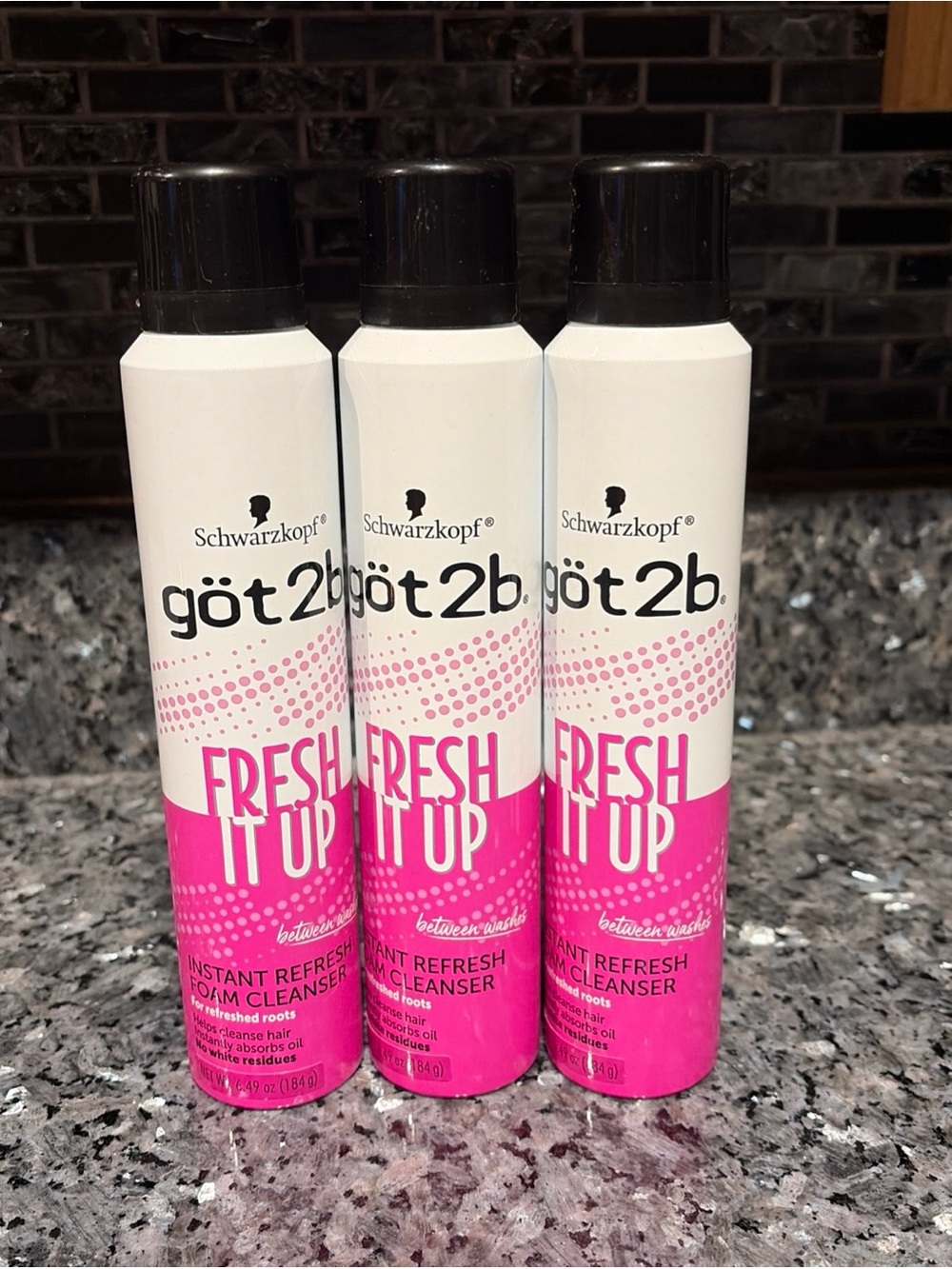 Got2b Fresh It Up Foam Cleanser Instant Refresh Roots Between Washes 3 Pack New